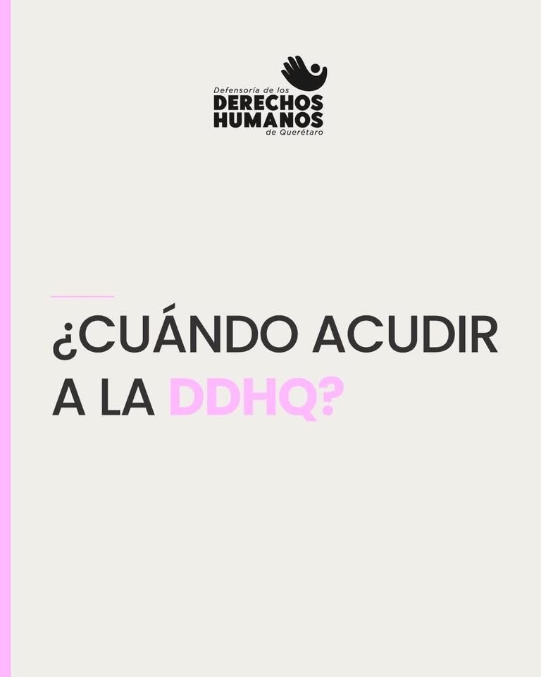 DDHQRO's tweet photo. ¿Sabes cuándo acudir a la Defensoría de los Derechos Humanos? Cuando una autoridad vulnera tus derechos, te discrimina, no te atiende o actúa con abuso. 

Estamos para orientarte, investigar y acompañarte, para que tu dignidad y tus derechos sean respetados. 

#LaDignidadNosUne https://t.co/McCd3E03pi