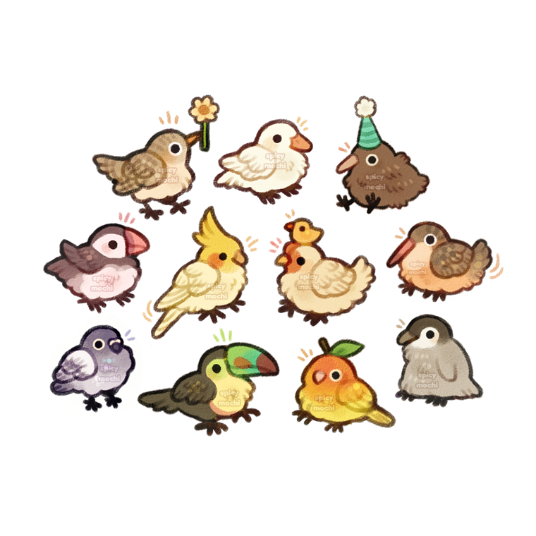 spicy_mochi's tweet photo. pick a tiny bird friend! https://t.co/dZ0cGPrXHf