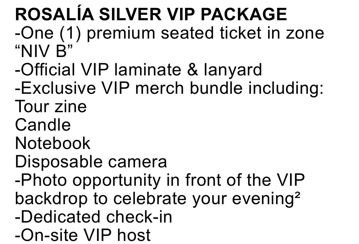 ChuckKnowblauch's tweet photo. Sigo vendiendo dos boletos para Rosalía en Guadalajara SILVER VIP PACKAGE.
🗓️ 15 de agosto de 2026
📍 Sección GP02B fila 7
💵 Al costo, 7500 cada uno
Acepto trato con intermediari@ @ailoviutl @silvaanaavaz @mx_tickets me ayudan con RT 🙏 https://t.co/wxg2ZJEBLF
