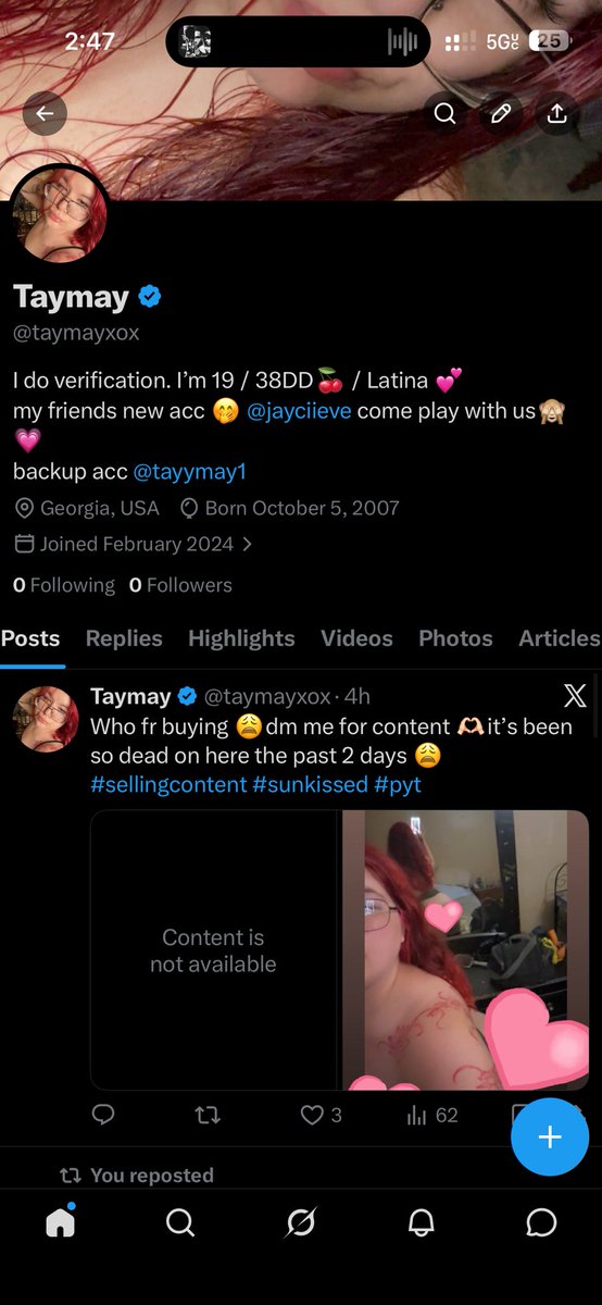 TayyMay1's tweet photo. Miss my old account 🥲dm me for content https://t.co/jAFev2GVON