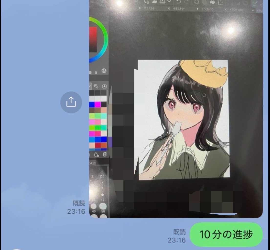 snsn01a's tweet photo. 本当は違うイラスト用意してたけど、そっち間に合わないから、23時前から新しく描き直す暴挙に出てるヲレ https://t.co/RImZ87vBVG