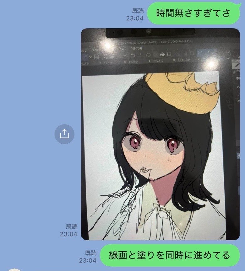 snsn01a's tweet photo. 本当は違うイラスト用意してたけど、そっち間に合わないから、23時前から新しく描き直す暴挙に出てるヲレ https://t.co/RImZ87vBVG