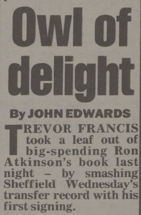 Dunsbyowl's tweet photo. #OnThisDay 35 years ago, in 1991 Tricky Trev #RIP signed Paul Warhurst for £750,000 from under the noses of @CelticFC 
Trev's 1st signing, defender Warhurst would memorably be transformed into a lethal striker in one of the most exciting periods in recent 😉 #SWFC history. #WAWAW https://t.co/qSzXHarSOj