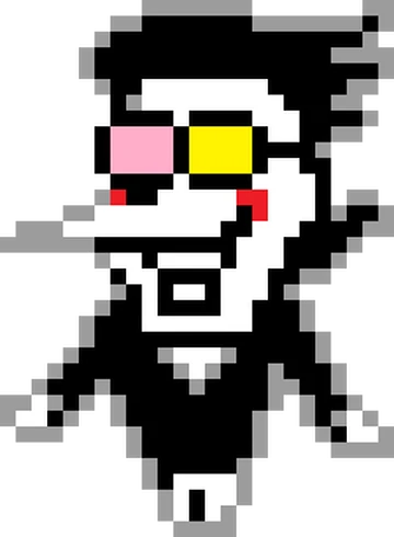 Gold_bucko's tweet photo. #deltarune now that we pretty much know there is multiple FRIENDS, cats are VERY good at detecting things in low light, and if spamton was being hunted by them, his pink and yellow glasses might be a failsafe to make FRIEND(S) think he's just another cat hunting him and move on https://t.co/RKfEBj1lDy