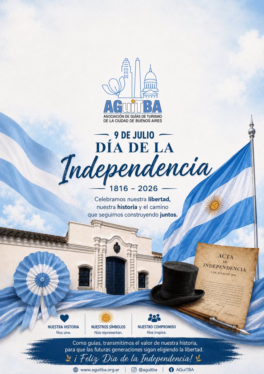 aguitba's tweet photo. ¡Feliz Día de la Independencia! #guiasprofesionalesdeturismo @aguitba https://t.co/xJVKi7sZVW