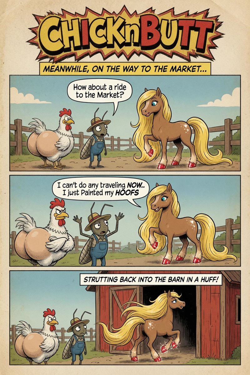 Darrell_Todd68's tweet photo. Comic Strip produced with @grok https://t.co/X3F6AJZ2PO