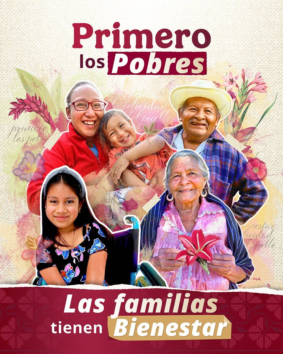 bienestarmx's tweet photo. El #bienestar de las familias fortalece la #transformación de México.

#PrimeroLosPobres
#ConstruyendoBienestar https://t.co/sIeDjhbArd