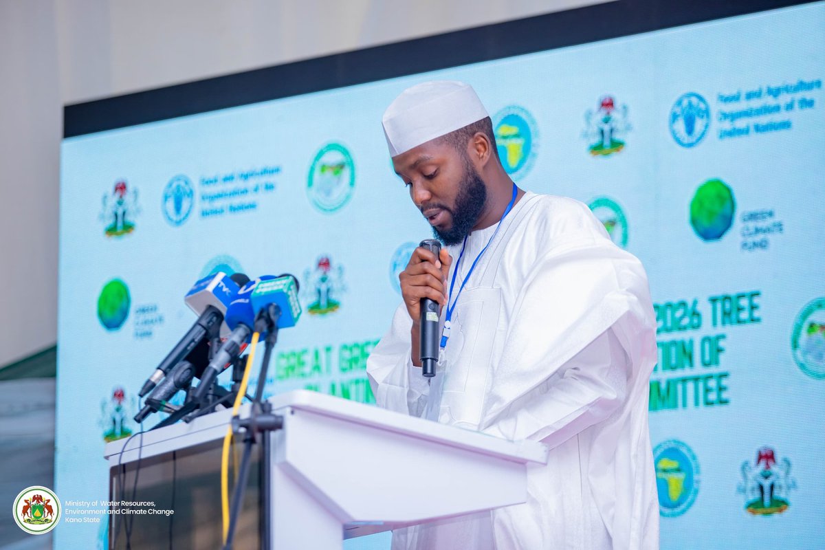 DahirMHashim's tweet photo. Today, I had the honour of representing His Excellency, the Executive Governor of Kano State, Alhaji Abba Kabir Yusuf, at the formal handover of office accommodation to the National Agency for the Great Green Wall (NAGGW) and the inauguration of the National Steering Committee for the Scaling Up Resilience for Africa’s Great Green Wall (SURAGGWA) Project.

During the event, I reaffirmed the commitment of the Kano State Government to environmental restoration, climate resilience, and sustainable development. Under the leadership of His Excellency, Kano State has restored over 50,000 hectares of degraded land, planted millions of trees, strengthened climate governance, and continued to implement initiatives that protect our environment while improving livelihoods across communities.

To conclude the day’s activities, I accompanied the Honourable Minister of Environment on an inspection tour of selected parks and urban landscape projects executed by the Kano State Government under the leadership of His Excellency. These parks, reclaimed and transformed from neglected spaces, are being developed as green breathing spaces and modern recreational centres for residents of the Kano metropolis. 

Beyond enhancing the beauty of our city, they provide healthier public spaces for relaxation, recreation, and community engagement, reflecting our administration’s commitment to creating a cleaner, greener, and more beautiful Kano.

Dr. Dahir M Hashim
Honourable Commissioner,
Ministry of Water Resources, Environment and Climate Change,
Kano State.