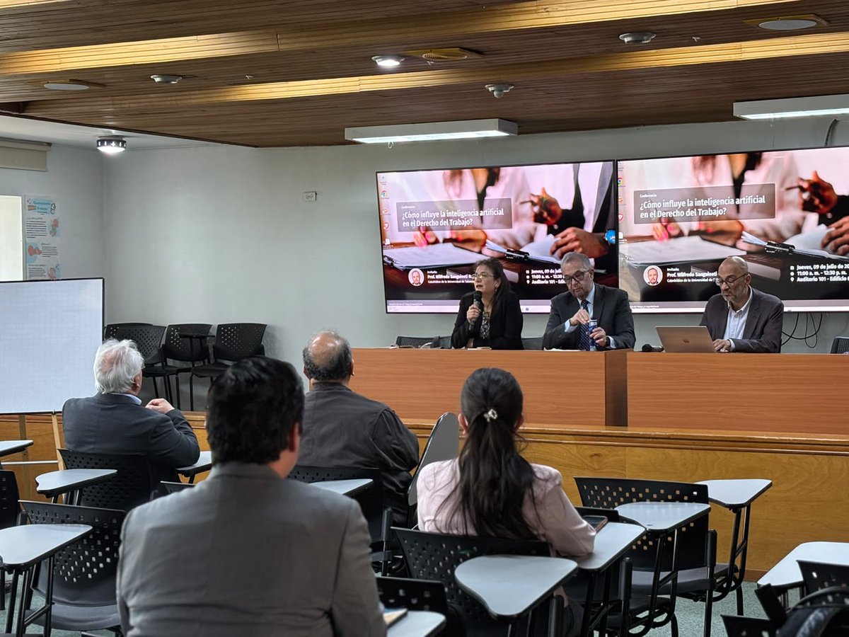 fdcps_unal's tweet photo. #EventosFDCPS 📢 Inicia la conferencia ¿Cómo influye la IA en el Derecho del Trabajo? | 🧔🏻♂️ Invitado del día: Prof. Wilfredo Sanguineti Raymond, de la U. de Salamanca (España) | 📱 Transmisión: https://t.co/XLTqJzVM4Y https://t.co/VkbdNtrm9O