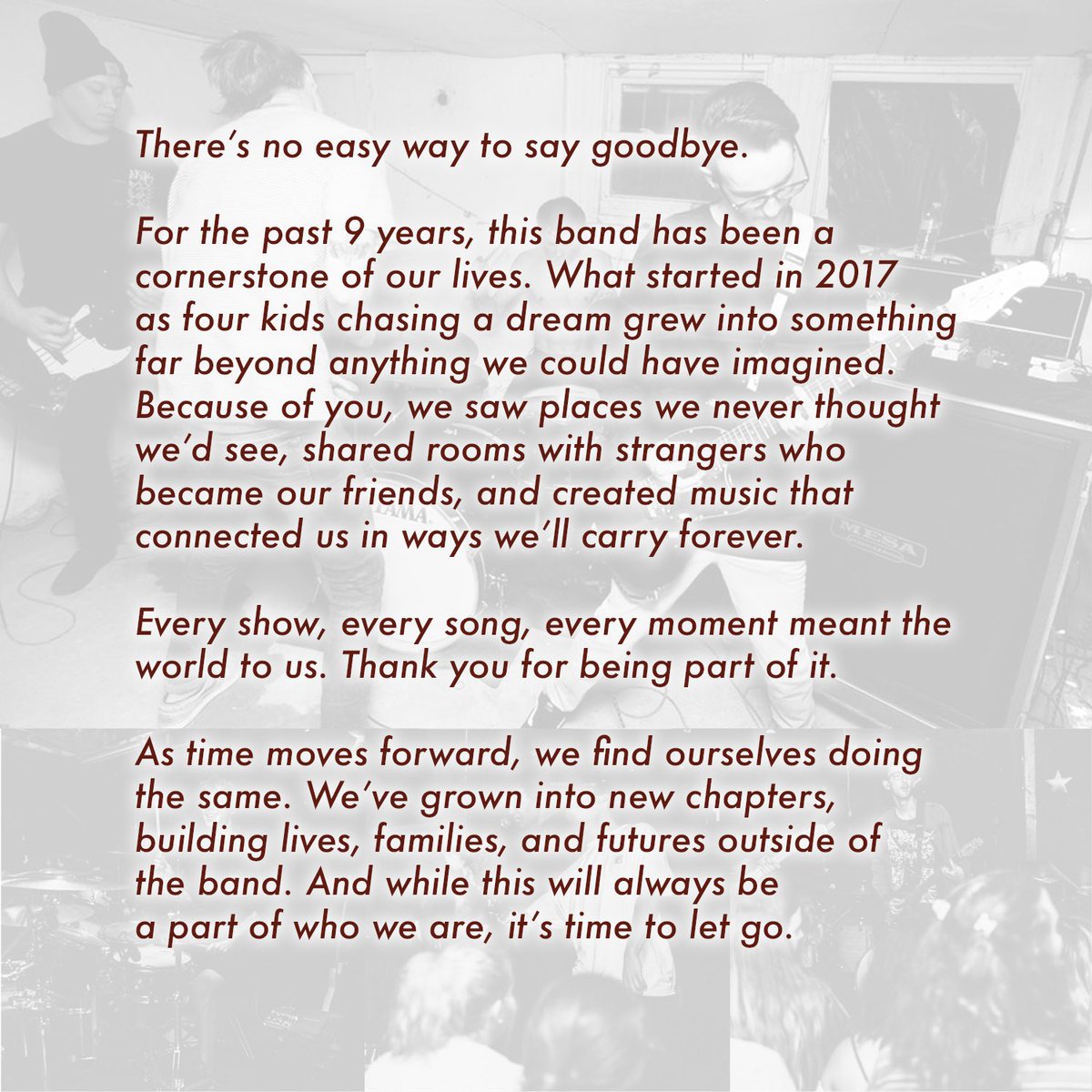 telltalerva's tweet photo. There’s no easy way to say goodbye…

The Final Show - 12/12 @TheCanalClub 
ON SALE NOW 🐦‍⬛

Timeless Youth (Forever) on Vinyl 
PREORDER TOMORROW 🌹

https://t.co/3N7F9boPi7 https://t.co/lY77AoJQu2