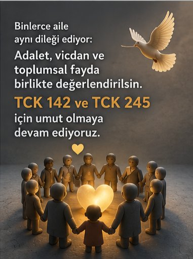 hatic24586's tweet photo. @CYAZMAC Binlerce aile aynı beklentiyi paylaşıyor: TCK 142 ve TCK 245 kapsamında uzlaşma taleplerinin adalet ve hakkaniyet çerçevesinde değerlendirilmesi. Umut etmekten vazgeçmeyeceğiz.
GenelAfMeclis Gündemine
@CYAZMAC 
@RTErdogan https://t.co/7FzORMeXXy