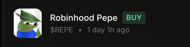 nba_0x's tweet photo. $REPE

0x5266eeaff092d6136ab63d18b975a60a0cc0c8f7

fun on robinhood chain or what? https://t.co/dY9IKeXd3v