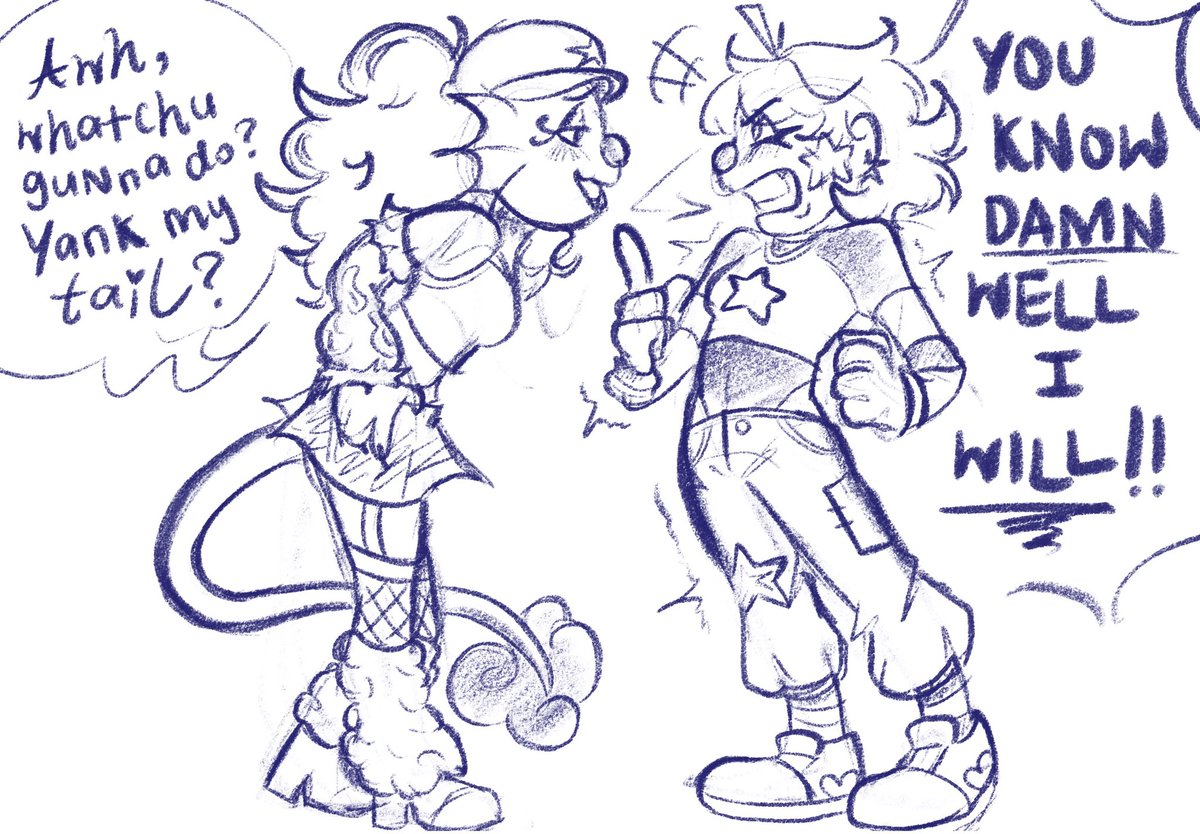 bloomarshmalowz's tweet photo. I should make it a thing one day to get people to draw their ocs ragebaiting Pip, because it would 💯 percent be canon HAHAH
The oc Kash (on the left!) belongs to @That0nesunset !!

#welcomehomeoc #welcomehome #welcomehomeau #oc https://t.co/fU0ualyNFU