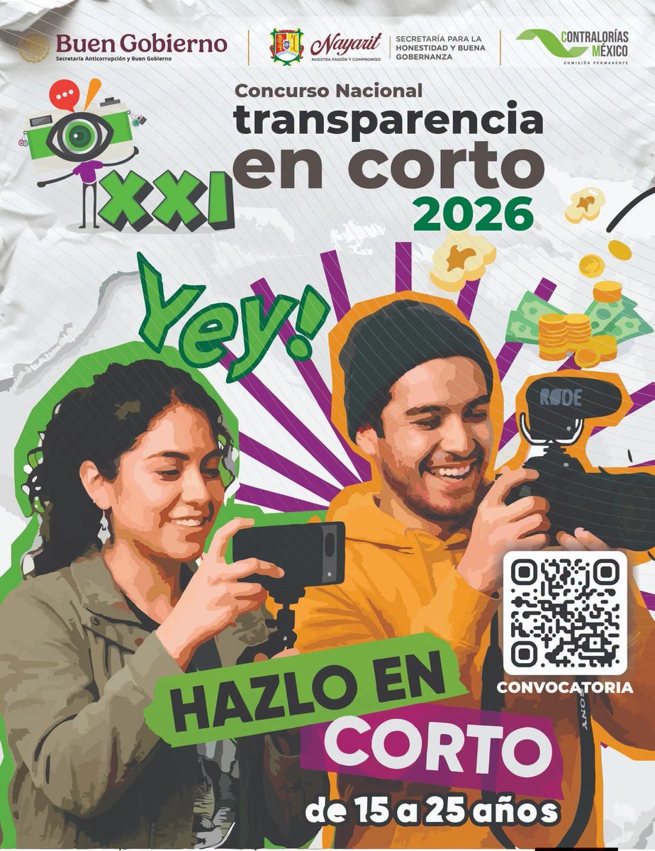 shbgnayarit's tweet photo. 🚨🎥 ¿Estas listo para mostrar tu creatividad?

El Concurso Nacional de Transparencia en Corto 2026 ya está aquí y busca las mejores propuestas audiovisuales sobre el tema “Desinformación: Riesgos de la IA”. 🤖⚠️
📹 Crea tu cortometraje o tiktok, comparte tu visión y participa https://t.co/qXS1bpYuyZ