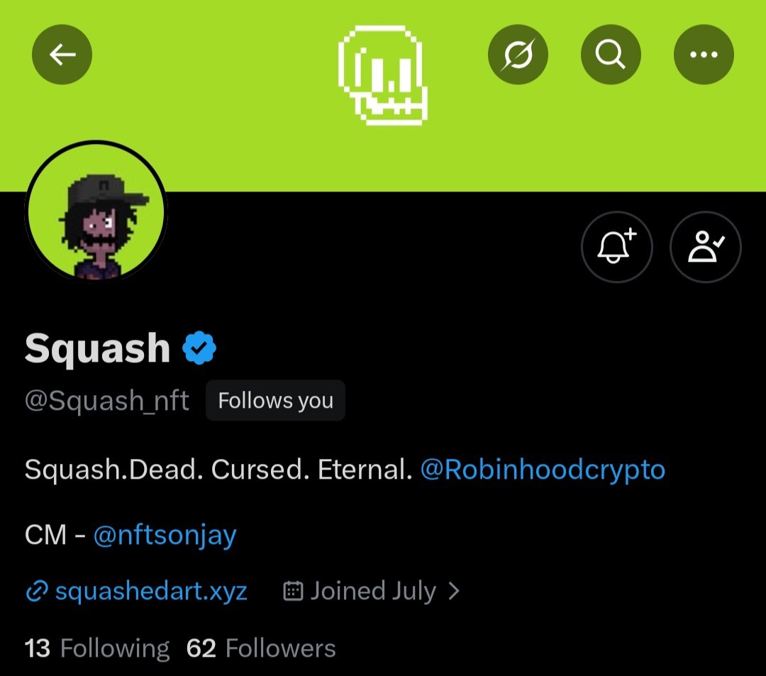 nftsonjay's tweet photo. Happy to announce that I'll be handling collabs for @Squash_nft

5555 supply
Cheap mint 
Robinhood 

Collabs are now open.

DM me here or on discord - iamsonjay https://t.co/HpDP2elZpQ