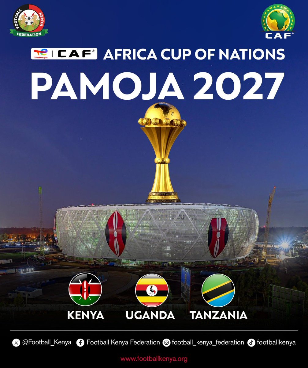 husseinmoha's tweet photo. This morning, together with the AFCON Steering Committee LOC, I had the honor of meeting H.E. The President Dr. William Samoei Ruto, to review our roadmap for AFCON 2027.

I extend my sincere gratitude to the President and the Government of Kenya for the continued support as we work to ensure Kenya is fully prepared to host this continental showpiece.

With nearly 30 stadiums currently under construction across the country, the government’s infrastructure development programme will leave a landmark legacy beyond AFCON. These facilities will provide adequate infrastructure from the grassroots to the elite level, and will be instrumental in helping us commercialize and grow football in Kenya.

We assure the people of Kenya that together with the Government, we are fully focused on delivering a world-class AFCON and the best edition in the tournament’s history.