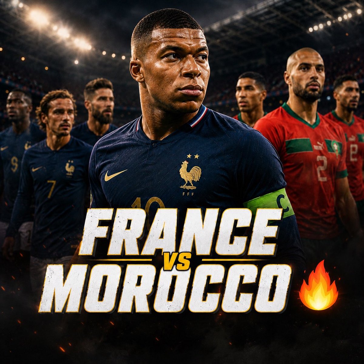 FunMarketapp's tweet photo. France vs Morocco 10pm 😈

We’re saying France win + Mbappé scores.

Saibiri missing, Argentine refs, and Morocco sitting on a long unbeaten streak… let’s see if it changes anything.

Send your prediction below, we’ll see who actually knows what they’re talking about.

#FRAMAR https://t.co/cKd4ZpGQsc