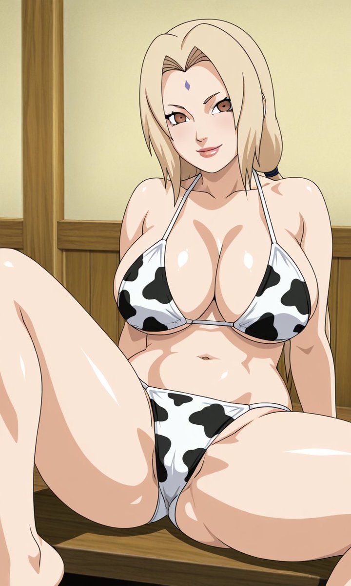 Bambikvs5's tweet photo. Cow Bikini for my cow titties❤️

#tsunade #NarutoShippūden https://t.co/1jNea9zhny