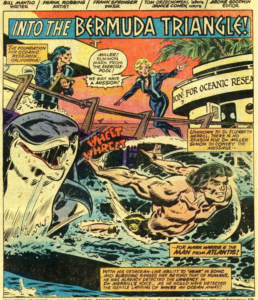 KevinWolffart's tweet photo. #FrankRobbins inked by #FrankSpringer - From Man From Atlantis No2 1978 https://t.co/cl6cXGPNlu