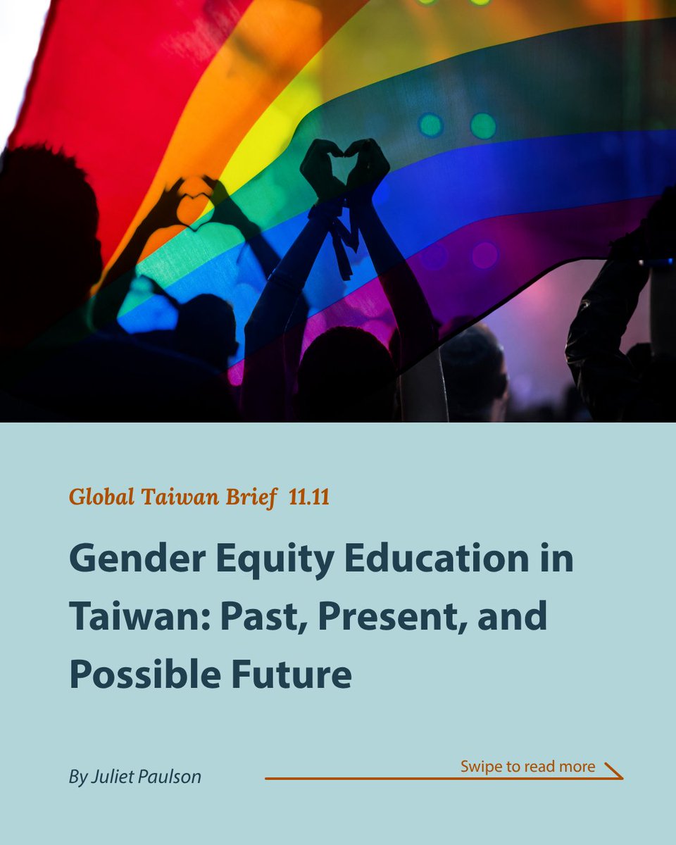 globaltaiwan's tweet photo. In our latest GTB, Juliet Paulson breaks down the milestones and pushbacks shaping Taiwan's gender equity education landscape after the passing of Gender Equity Education Act (GEEA) 20 years ago. 

➡️  Full article here:  https://t.co/adbMEhfIuE https://t.co/7lm3kKLX42
