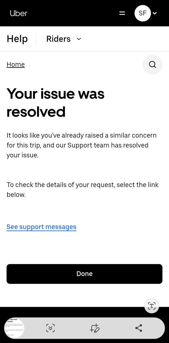 fshaheer's tweet photo. @Uber_KSA The link you shared does nothing but only inform me that the issue was resolved. I provided evidence of payment in DM but still nothing done. https://t.co/b1xTYLcDF7