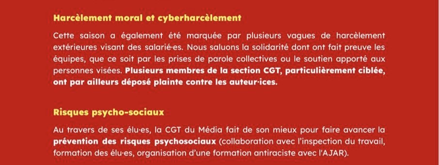 MouMou_Guichard's tweet photo. 🔥 Non, mais qu'est-ce que c'est que ce boxon ! Le syndicat maison du @LeMediaTV menace désormais les salariés poussés vers la sortie de poursuites judiciaires ! Vous cautionnez cet acharnement @SnjCgt ? 
PS : j'ai effacé vos noms par empathie. 
https://t.co/FR2htFA0IT https://t.co/8Ak1WDSRJ0
