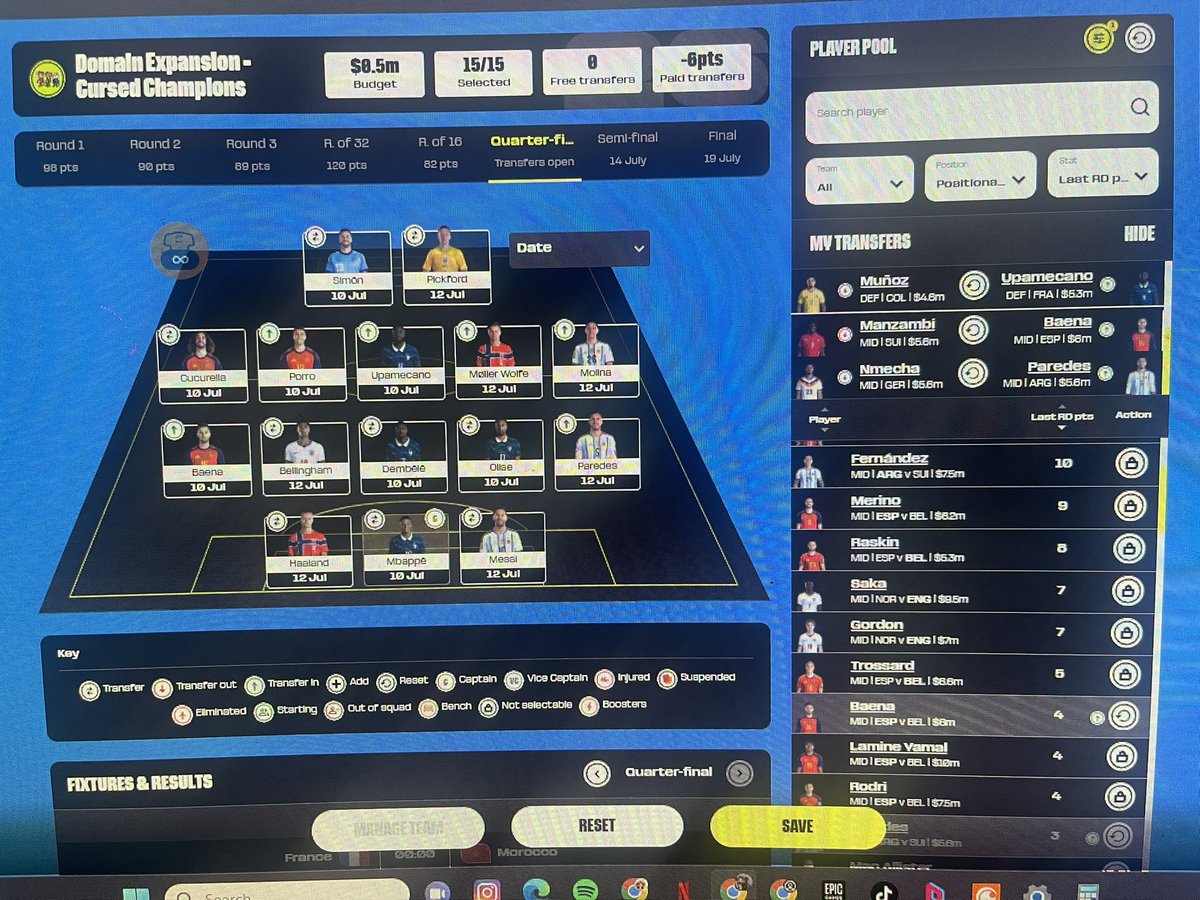 deep__dope's tweet photo. @ammarralhwamdeh Thoughts?
CSS active.
What do you think of parades? i think he will play 90mins and 0.4% owned.
Moller because thats all i can afford at 4m https://t.co/FOJ8MC0Qvg