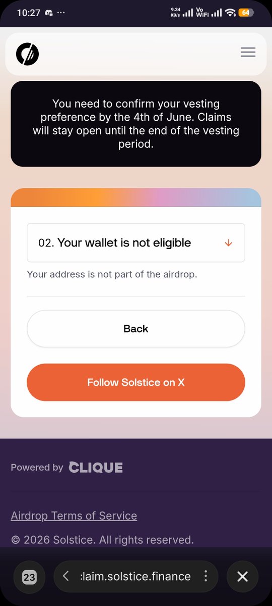 decipher_daily's tweet photo. @solsticefi Am I on the right path? Help me how can I make my wallet eligible. Thanks https://t.co/C6ozn0EvCX