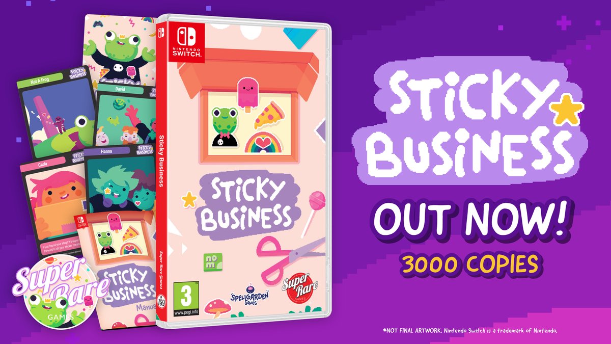 SuperRareGames's tweet photo. OUT NOW: Sticky Business 🐸 

Start your own cosy sticker shop, create unique collections &amp; uncover the stories behind every customer who visits your store! 

Grab your copy! 🌟🌸 https://t.co/6Wk0bgxMld