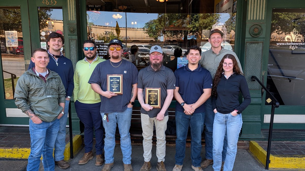 PCIcontracting's tweet photo. When our crew goes above and beyond our values, we present them with the People's First Award. Congrats to: 
🏆 Avery Divis &amp; Jennifer Garcia
🏆 Chopper Smart
🏆 Nish Kathula
🏆 Chris Cobb &amp; Alex Silvers
Thank you for helping us thrive together! 
#ThrivingTogether #PeopleFirst https://t.co/hf43WWqhve