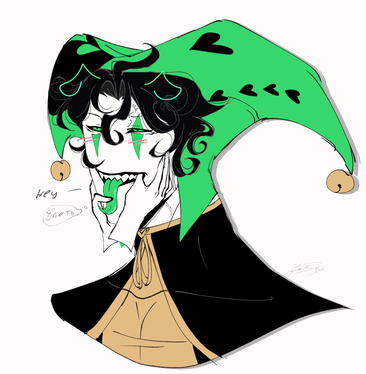 moon_moonuzbr's tweet photo. cutie~💚#thefreakcircus #harlequin #tfc https://t.co/BgMmatpGys