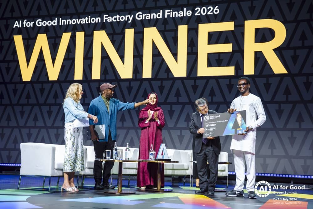 victordaniyan's tweet photo. 14 months. From applying, to pitching in Joburg, to winning &amp; representing Africa in Switzerland, to winning the semi-finals and the grand finale.

Grateful to the incredible @nearpays team &amp; @AIforGood for this unforgettable journey of growth, learning, &amp; impact. @NITDANigeria https://t.co/8ZckjwEUSR