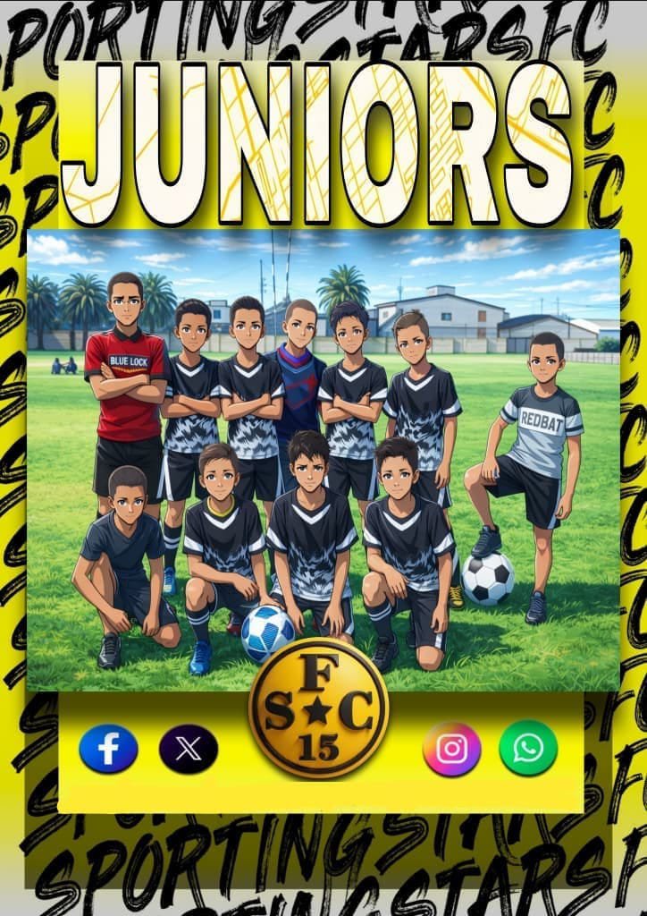 StarsSporting's tweet photo. Sporting Stars FC Junior teams are in action this coming Saturday! ⚽🔥  
We’ll be taking part in the O.G.A Cup at Lifestyle Christian Academy. Kick-off from 8h30.  
Come out and support our kids doing what they love 🖤💛
See you there!  
#juniorfootball #SportingStarsFC #SSFC https://t.co/GUHEbmhirT
