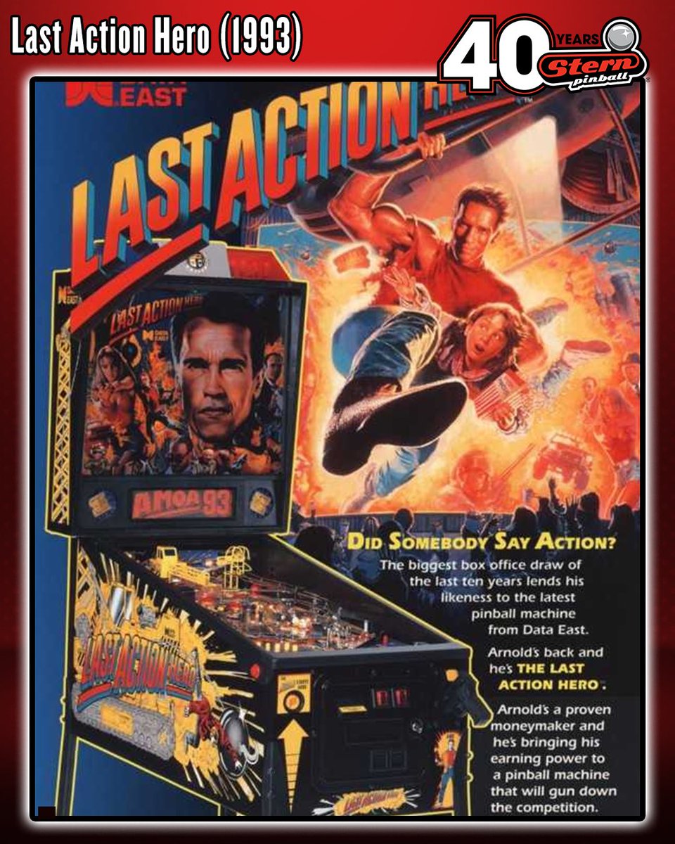 sternpinball's tweet photo. The years were 1992 and 1993.

Stroll down memory lane to help celebrate Stern pinball's 40th anniversary. https://t.co/g6M82K3ObE