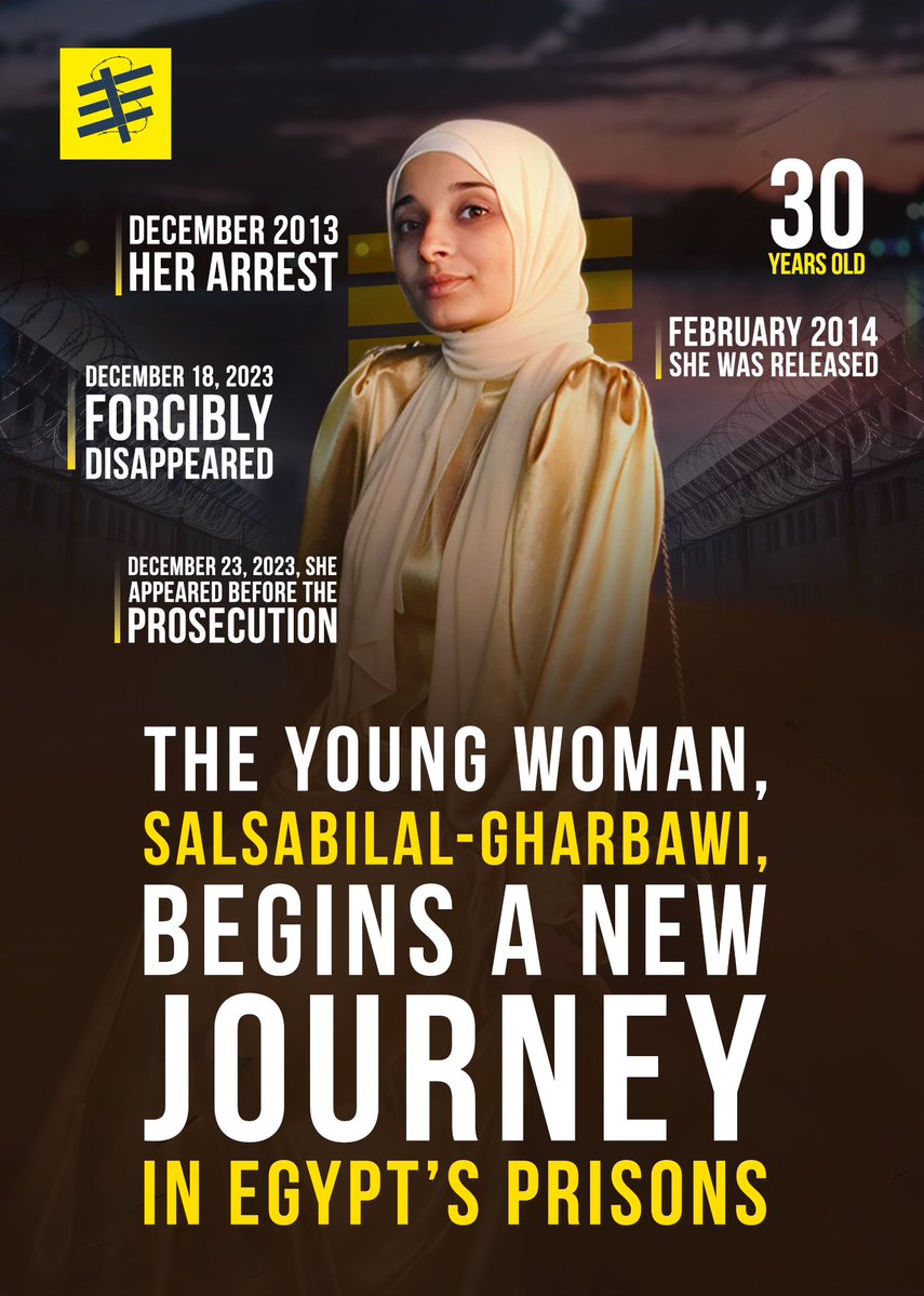 FreeThemAll_'s tweet photo. Freedom for the young woman, Salsabil Al-Gharbawi

#FreeThemAll 
#Egyptian_hell
@ThyagiR 
@ShouraHashemi 
@HuriaSamira https://t.co/HzXENbU7YQ