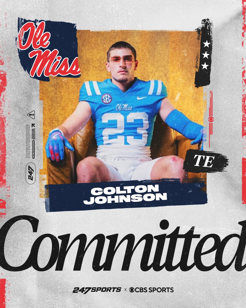 coltonFB_23's tweet photo. After long talks and prayers with my family I am blessed to be able to make this decision. I’m excited to announce I’ll be committing to @OleMissFB !!!🦈🦈🦈🔴🔵 @CoachWoodiel @CoachGolding @ChadSimmons_ @TomLoy247 @kam_wicker @Hayesfawcett3 @BaxterFootball #agtg https://t.co/7TzcI3FYLA