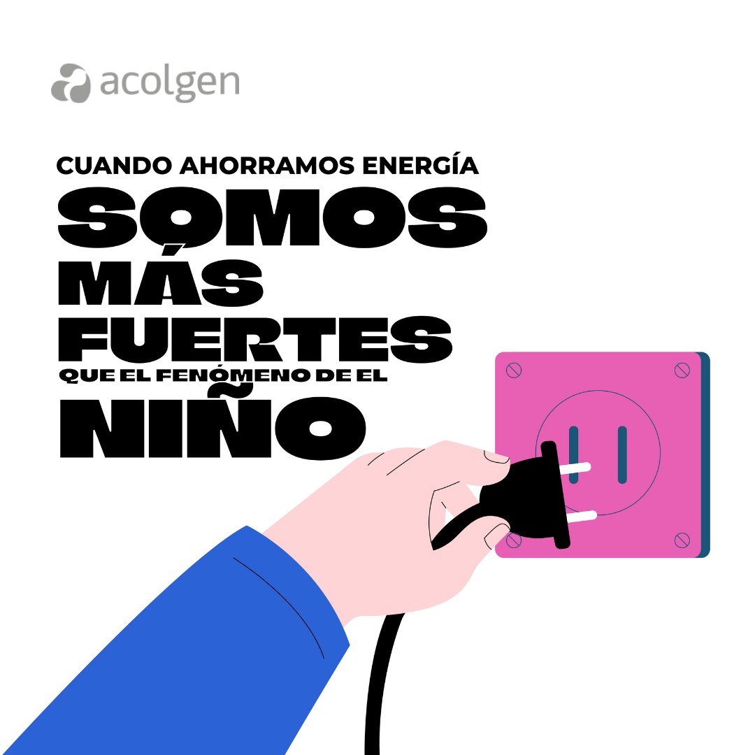 Acolgen's tweet photo. 🔌 ¡Cada acción cuenta!
Juntos Somos Más Fuertes que el Fenómeno de El Niño https://t.co/0I51GCNDI5