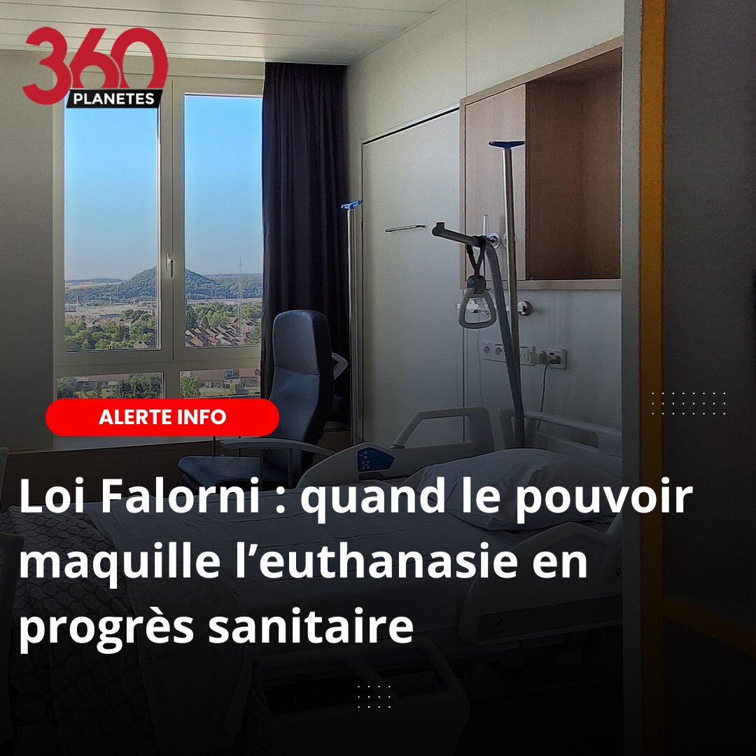 Planetes360's tweet photo. On ne débat plus seulement de fin de vie : on assiste à une opération de langage. La mort provoquée devient un “soin”, l’euthanasie devient une “liberté”, et la dignité humaine se retrouve conditionnée à l’autonomie. Voilà comment le système habille une rupture majeure avec des mots acceptables. ⚠️

Si la priorité était vraiment la dignité, pourquoi l’État ne commence-t-il pas par garantir des soins palliatifs accessibles partout, avant de légaliser la solution la plus irréversible ? 🧨