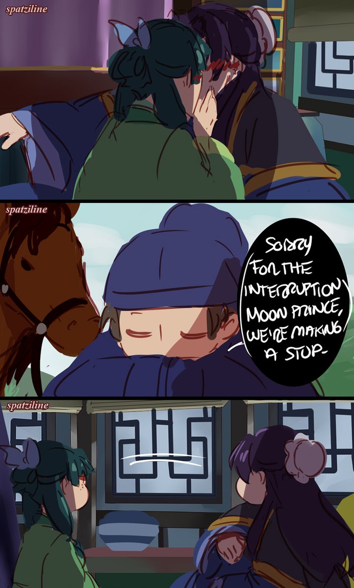 spatziline's tweet photo. Jinshi and Maomao in a carriage... As a jinmao shipper I needed to draw this, yes. Full comic on my channel! #kusuriyanohitorigoto #theapothecarydiaries https://t.co/wtM7PjwWIo