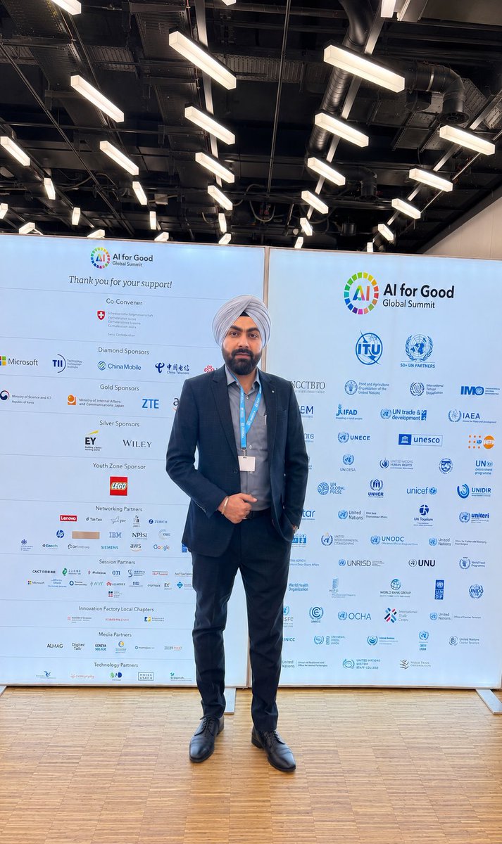 Dapindr's tweet photo. From Punjab to Geneva 🇮🇳→🇨🇭

Exploring the future of AI for a better world.

Attending the Global Dialogue on AI Governance, alongside the AI for Good Global Summit and WSIS Forum at the United Nations in Geneva, has been a great learning experience.

Grateful for the learning, the connections, and the chance to contribute to conversations shaping tomorrow.

#AIForGood #Geneva #UnitedNations #AIGovernance #Innovation #UN