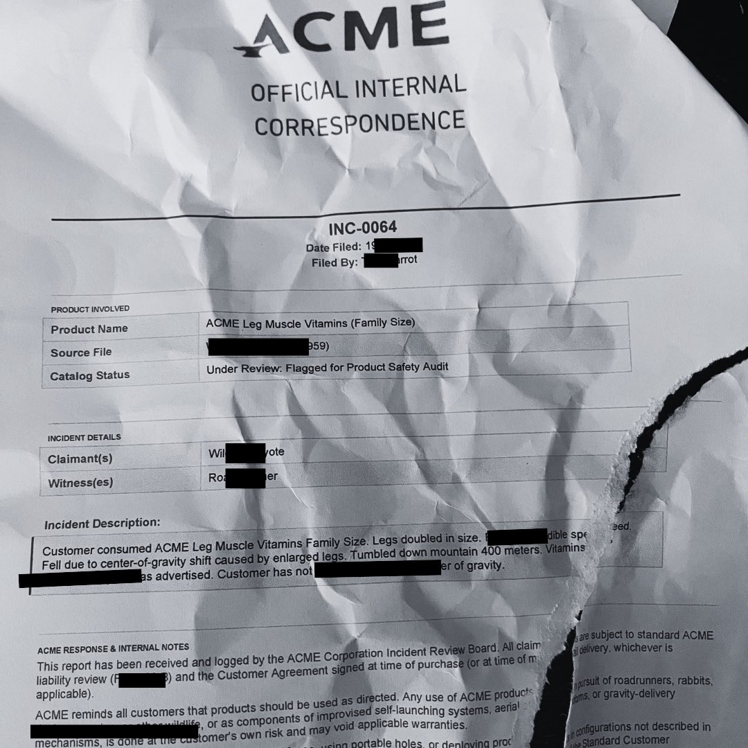 CoyoteACMEMovie's tweet photo. The #ACMEFiles drop. The anvil is falling. 08.28.26 https://t.co/lWzntRY5DI