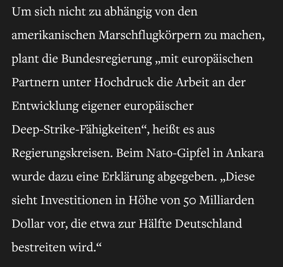 stoerfang's tweet photo. @vonderburchard @vonderburchard
Für was genau sind die genannten 50 Mrd.💶 denn vorgesehen? Entwicklung und oder Beschaffung einer 🇪🇺 #DeepPrecisionStrike Fähigkeit? #Ballistisch oder #Cruise Missile als #TLAM Alternative? Sind diese Kosten "grob vorgesehen" oder bereits konkret budgetiert? https://t.co/3Rx3DLjYnd