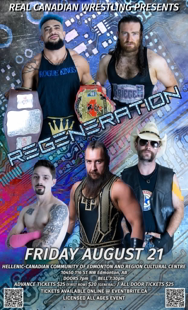 rcw_wrestle's tweet photo. 🚨 RCW has a NEW HOME in Edmonton! 🚨
After PACKING the NAIT Main Gym on July 4th, RCW debuts at the Hellenic-Canadian Community of Edmonton
📅 Friday, Aug. 21, 2026
📍 10450 116 St NW
✅ LICENSED ALL AGES EVENT
🎟 Advance Tickets:
https://t.co/NPMMEd4DQH
#RCW #Edmonton #YEG https://t.co/p6tscRa5bC