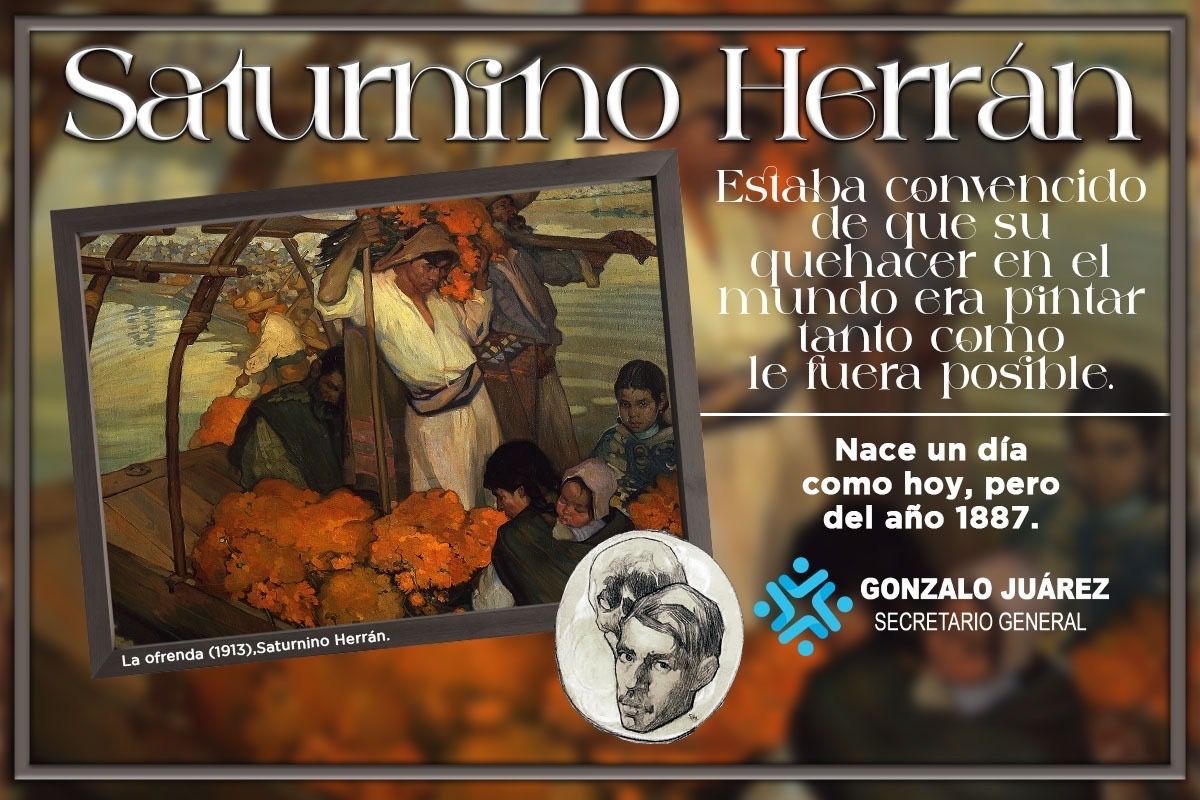 GonzaloJuarezM's tweet photo. Este pintor también se desarrolló como dibujante, profesor, precursor de la ilustración, el diseño editorial y del muralismo mexicano. Creía que el arte sería el motor de transformación social de México y no la violencia derivada del movimiento revolucionario. https://t.co/hLaRctobom