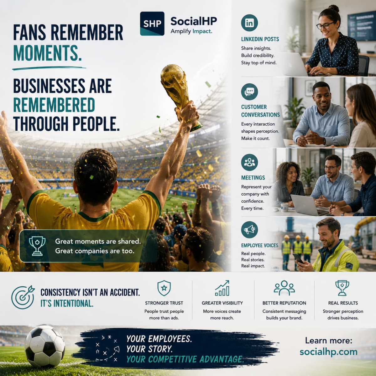 CaliCatSvc's tweet photo. Every employee helps shape your brand.

The World Cup reminds us how powerful people can be.

https://t.co/Xt5rQGZhO3

#BrandBuilding #WorldCup https://t.co/WUbcm60cHj