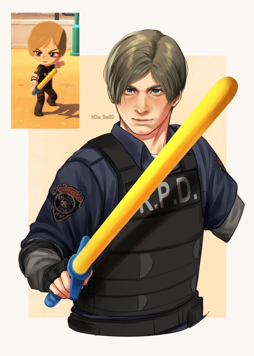 Che_Sue00's tweet photo. Another drawing of my mii Leon<3
#ResidentEvil #LeonKennedy #REBHFun https://t.co/3vlbHub3hE
