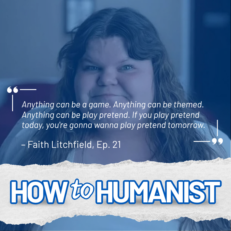 americnhumanist's tweet photo. Looking for a little more magic in life?

This week's episode of How to Humanist shares all about finding magic in the ordinary and why play pretend is actually one of the most important things you can do for yourself.

New episodes every Monday, wherever you get your podcasts. https://t.co/GEam7LdC8W