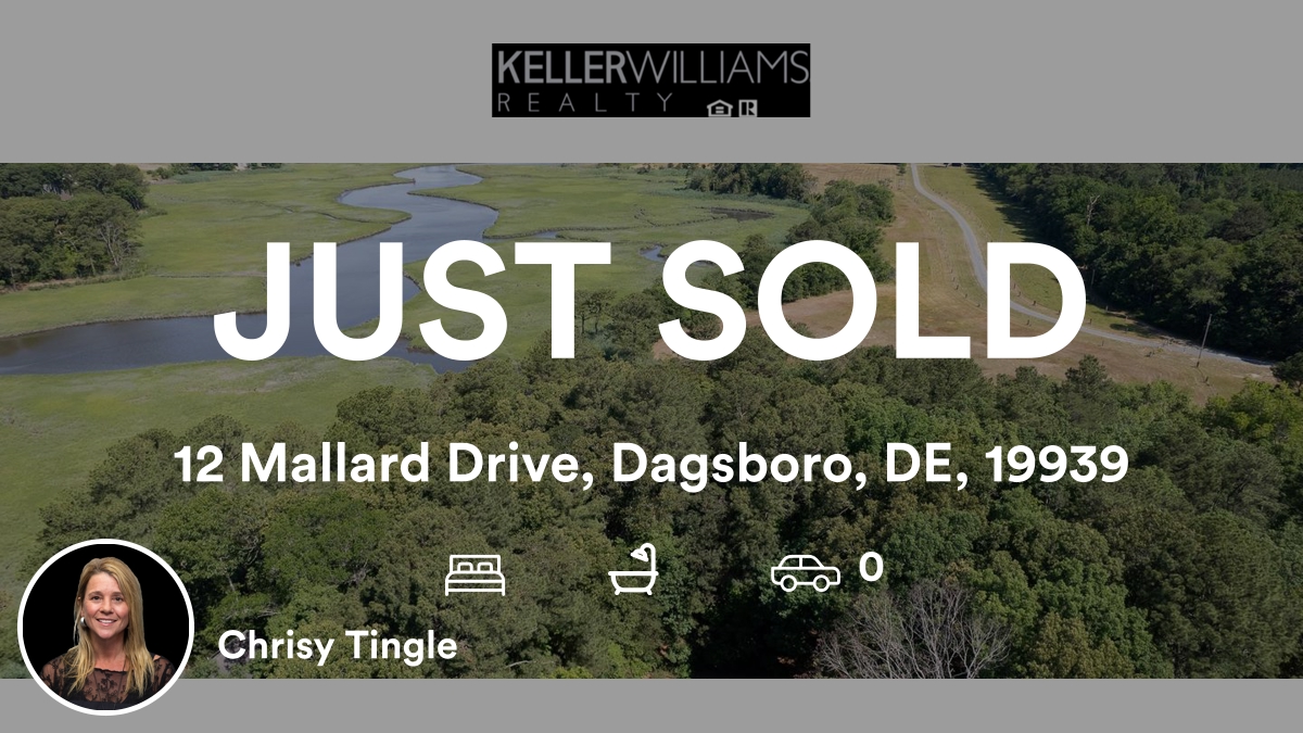 Chrisytingle's tweet photo. 📍 12 Mallard Drive, Dagsboro, DE, 19939

My latest sale on RateMyAgent.
RS 0023952
https://t.co/RRM3YBHWiS

...
#ratemyagent #realestate #Keller_Williams_Realty https://t.co/txTukAj0uR