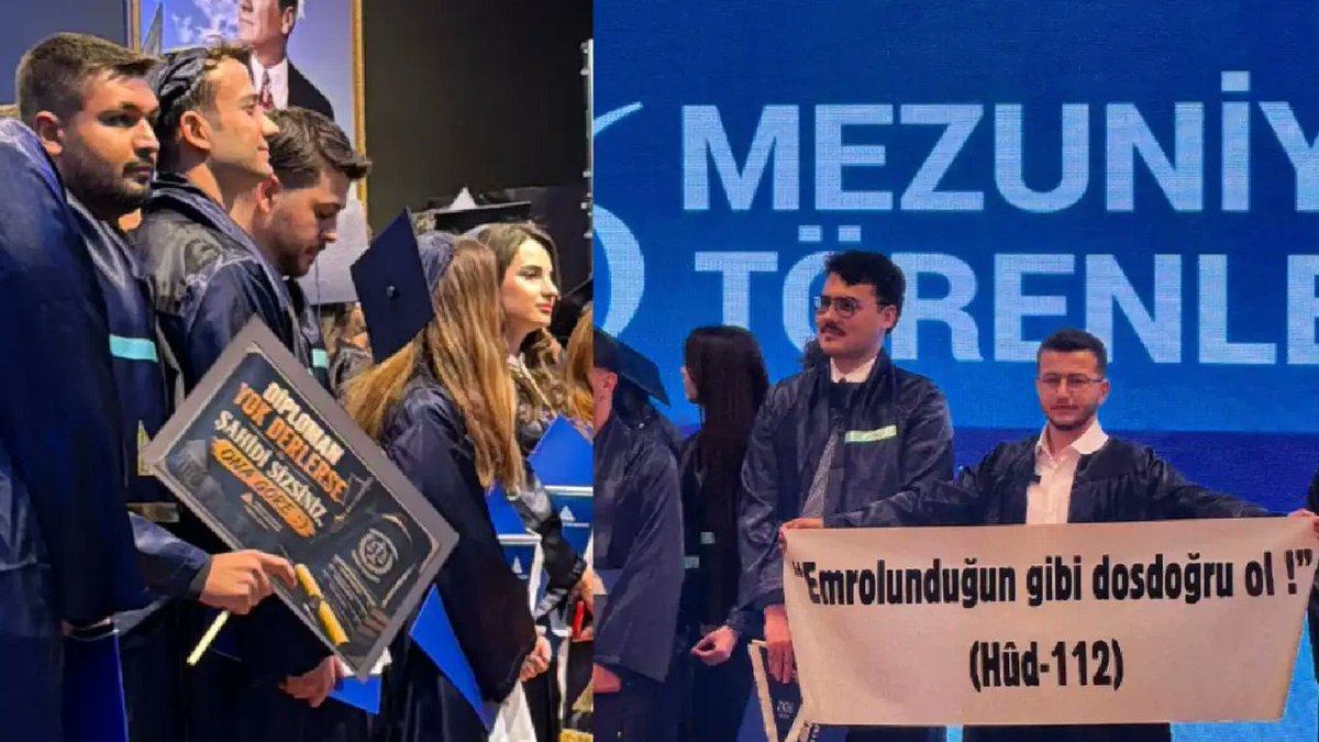 amade_Haber's tweet photo. HÜDA PAR Genel Başkanı Zekeriya Yapıcıoğlu, bir üniversitenin mezuniyet töreninde ayet yazılı pankartın engellenmeye çalışılmasına tepki gösterdi. Yapıcıoğlu, yaptığı açıklamada Fussilet Suresi'nden ayetlere yer vererek, Kur'an'a yönelik bu tutumu eleştirdi.
@zyapicioglu https://t.co/ZHGAINiyBb