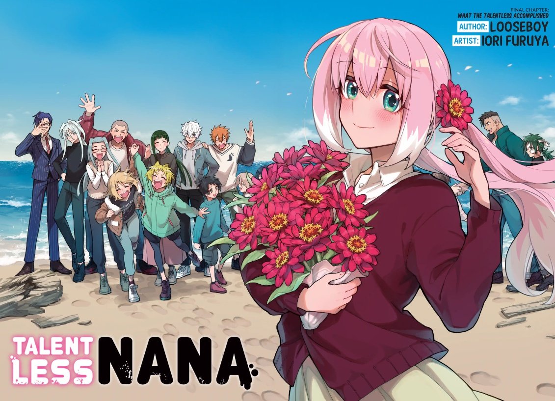 DailyTalentless's tweet photo. Talentless Nana has concluded with Chapter 122, What The Talentless Accomplished. After Tsuruoka's defeat, Nana and her friends finally get to live in peace, on the island where it all started. https://t.co/JA20xLejdy